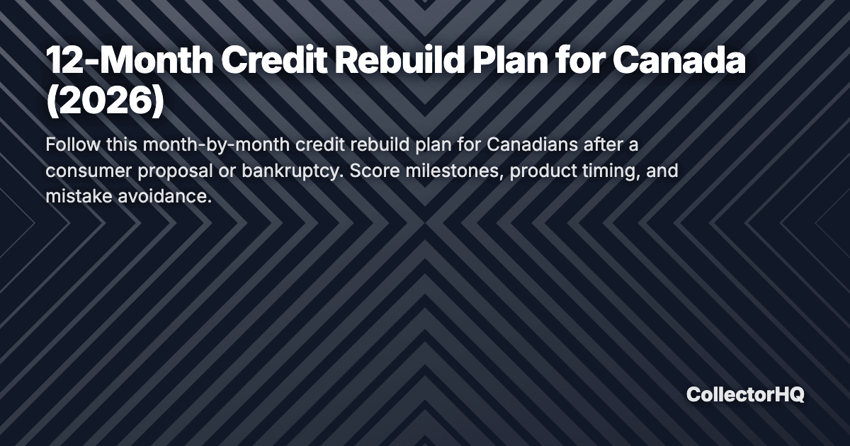 12-Month Credit Rebuild Plan for Canada (2026)