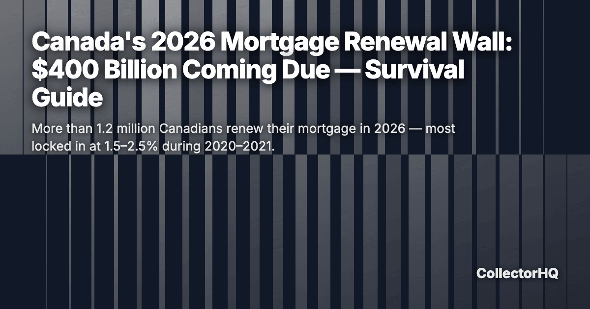 Canada's 2026 Mortgage Renewal Wall: $400 Billion Coming Due — Survival Guide