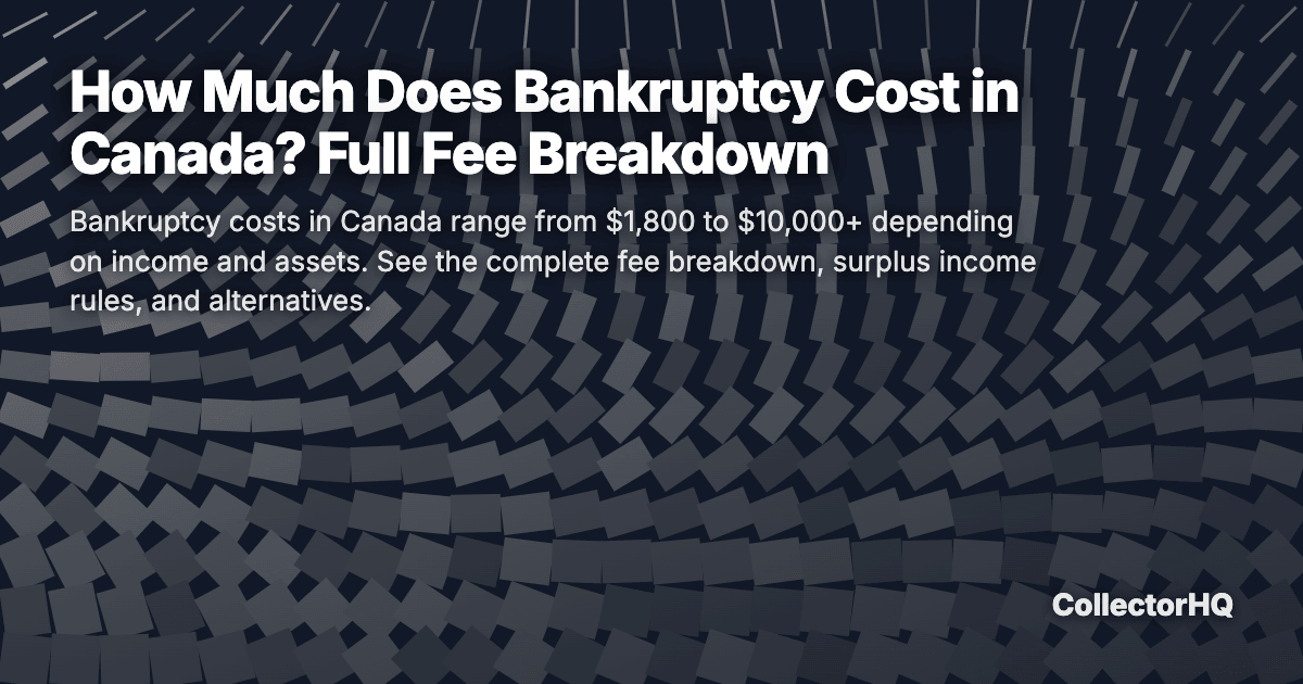 How Much Does Bankruptcy Cost in Canada? Full Fee Breakdown