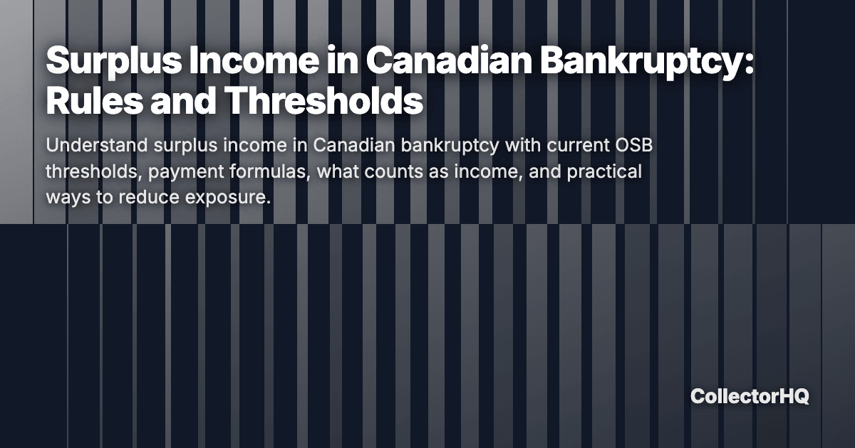 Surplus Income in Canadian Bankruptcy: Rules and Thresholds
