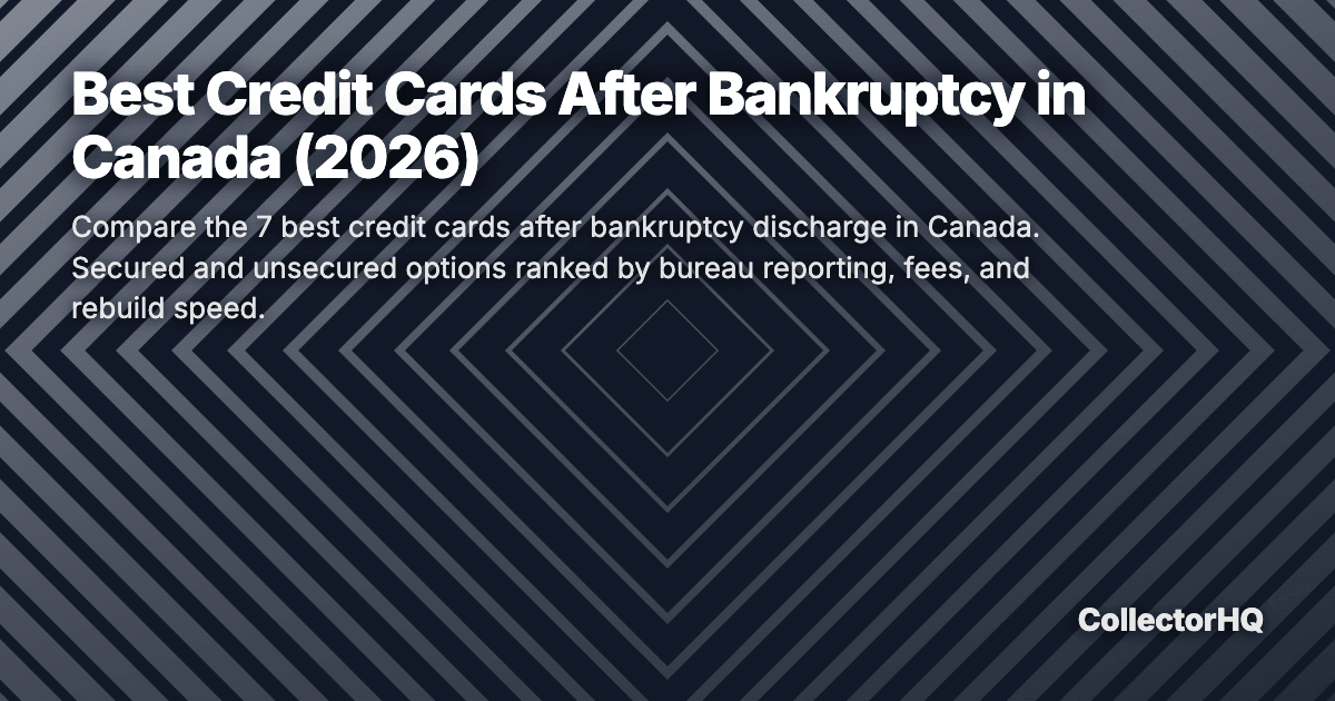 Best Credit Cards After Bankruptcy in Canada (2026)