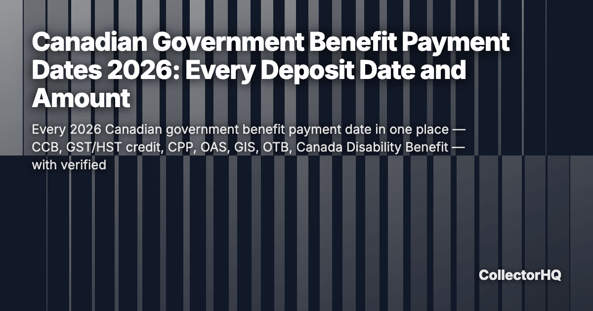 Canadian Government Benefit Payment Dates 2026: Every Deposit Date and Amount