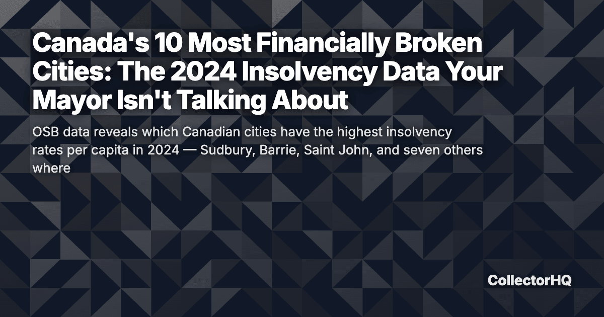 Canada's 10 Most Financially Broken Cities: The 2024 Insolvency Data Your Mayor Isn't Talking About