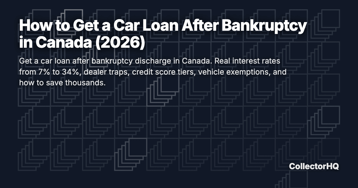 How to Get a Car Loan After Bankruptcy in Canada (2026)