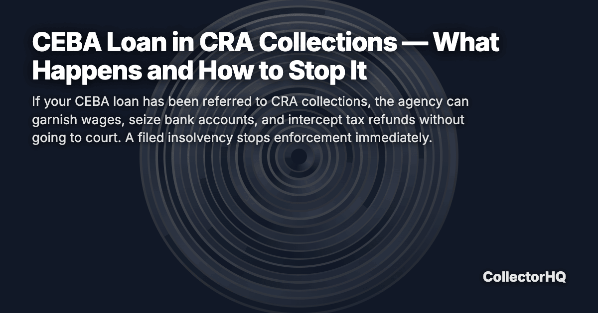 CEBA Loan in CRA Collections — What Happens and How to Stop It