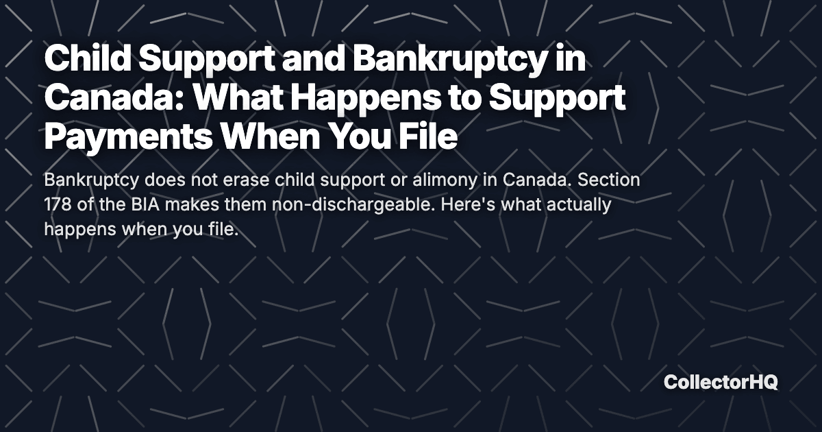 Child Support and Bankruptcy in Canada: What Happens to Support Payments When You File