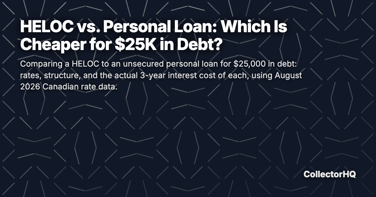 HELOC vs. Personal Loan: Which Is Cheaper for $25K in Debt?