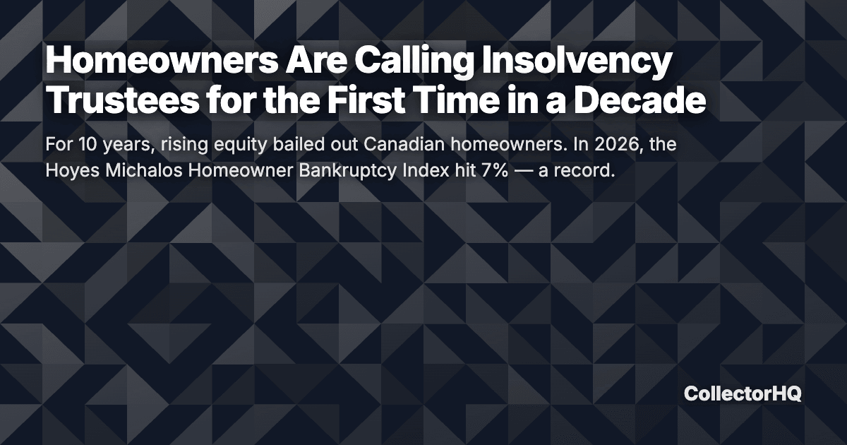 Homeowners Are Calling Insolvency Trustees for the First Time in a Decade