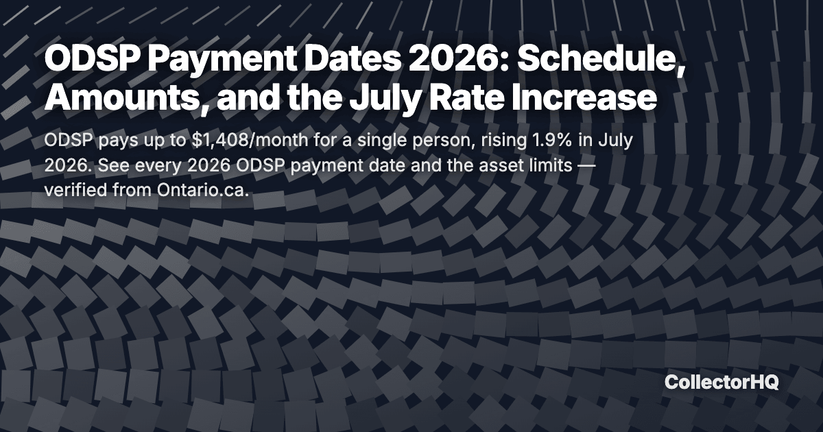 ODSP Payment Dates 2026: Schedule, Amounts, and the July Rate Increase