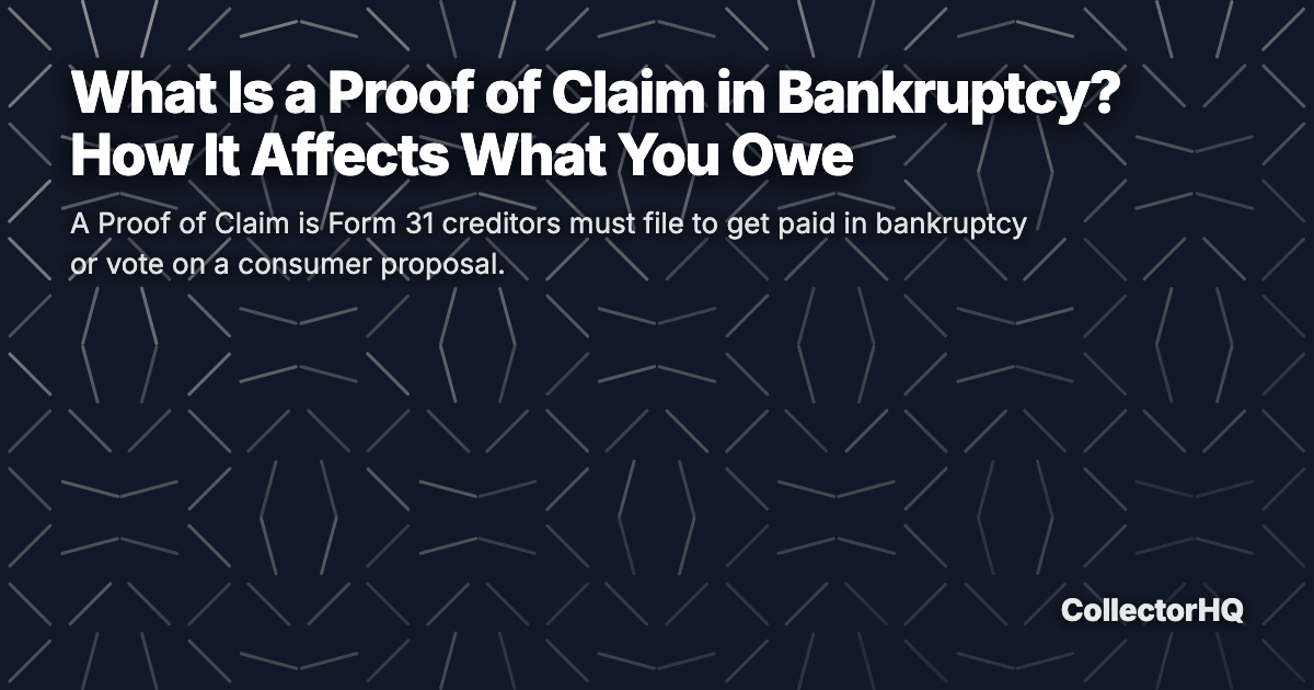 What Is a Proof of Claim in Bankruptcy? How It Affects What You Owe