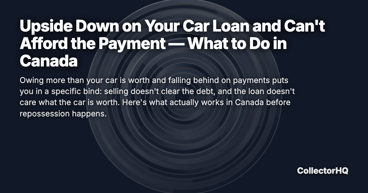 Upside Down on Your Car Loan and Can't Afford the Payment — What to Do in Canada