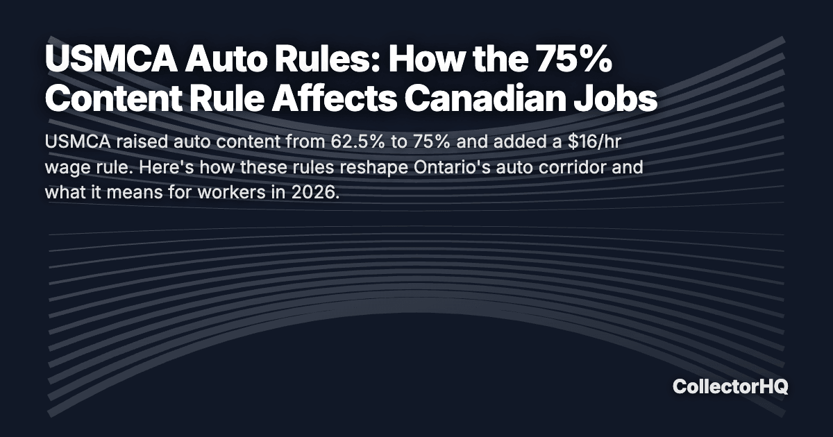 USMCA Auto Rules: How the 75% Content Rule Affects Canadian Jobs