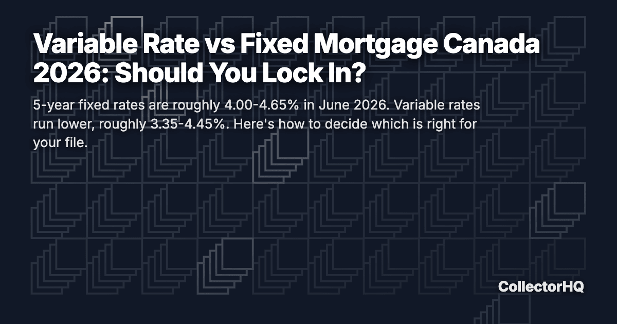 Variable Rate vs Fixed Mortgage Canada 2026: Should You Lock In?